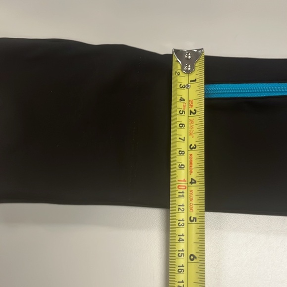 Hip Appeal Black stretch belt / with front & back Pouch w/ Blue Zipper size s/m - Picture 7 of 7